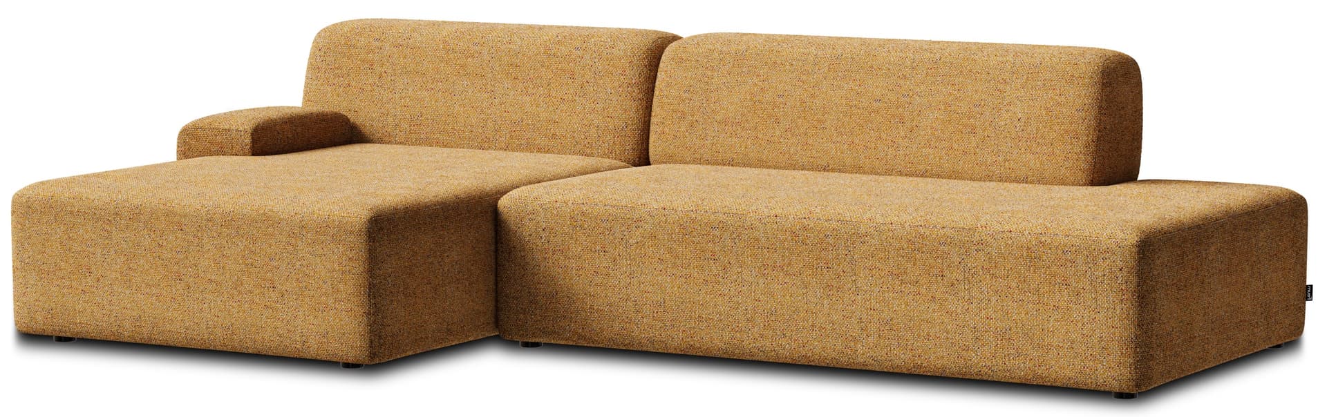 Sofa modułowa Umi narożna lewostronna 255 cm żółty, Feum
