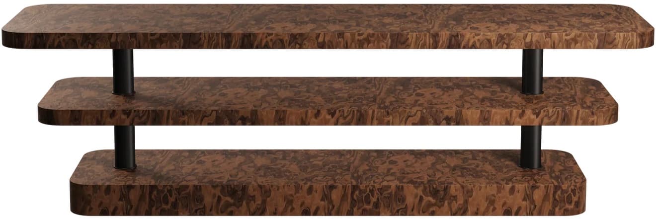 Szafka RTV Rel California Burl brązowy i czarny, Feum