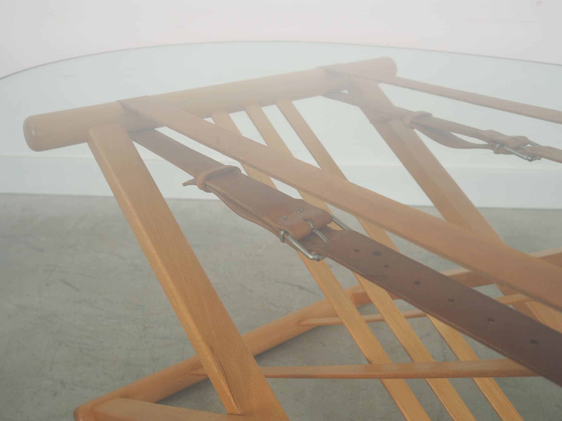 Stolik kawowy, buk żółty, szkło, proj. A. Hansen, Haslev Møbelsnedkeri, Dania, lata 90. - 63738