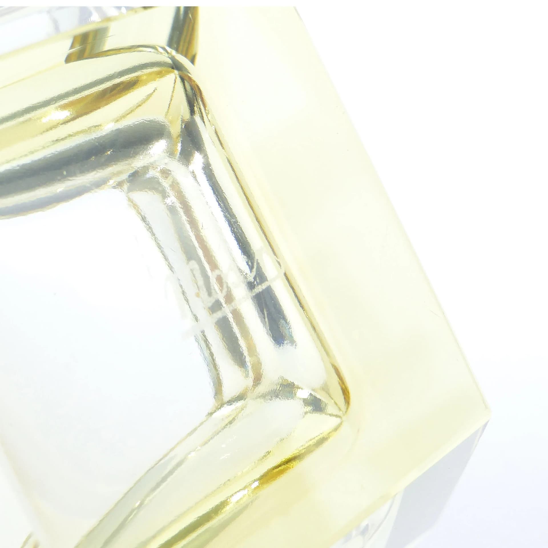 Popielniczka Art Deco, kryształ żółty, Moser, Czechy, lata 30. - 34694