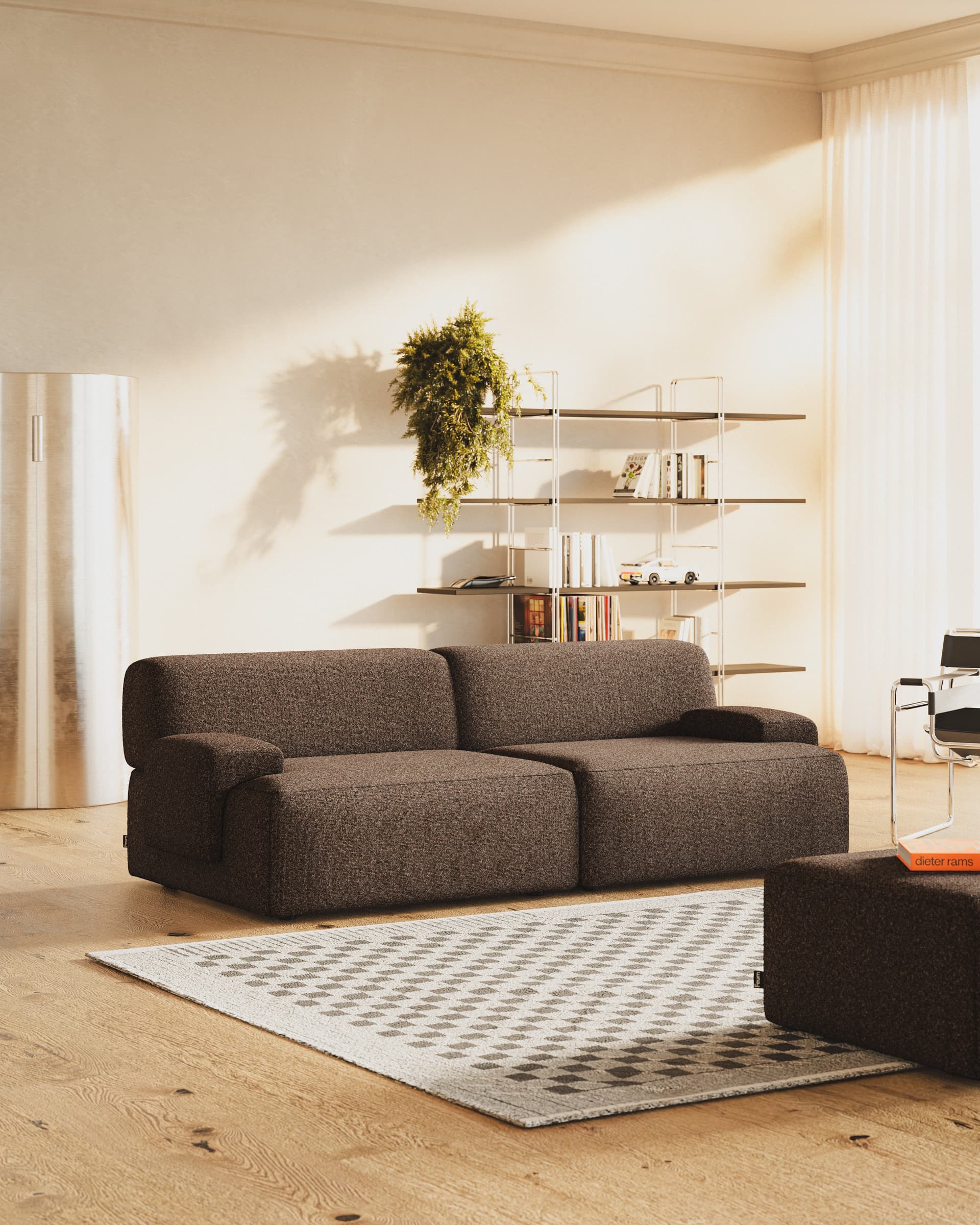 Sofa modułowa Umi 200 cm brązowy, Feum - 34567
