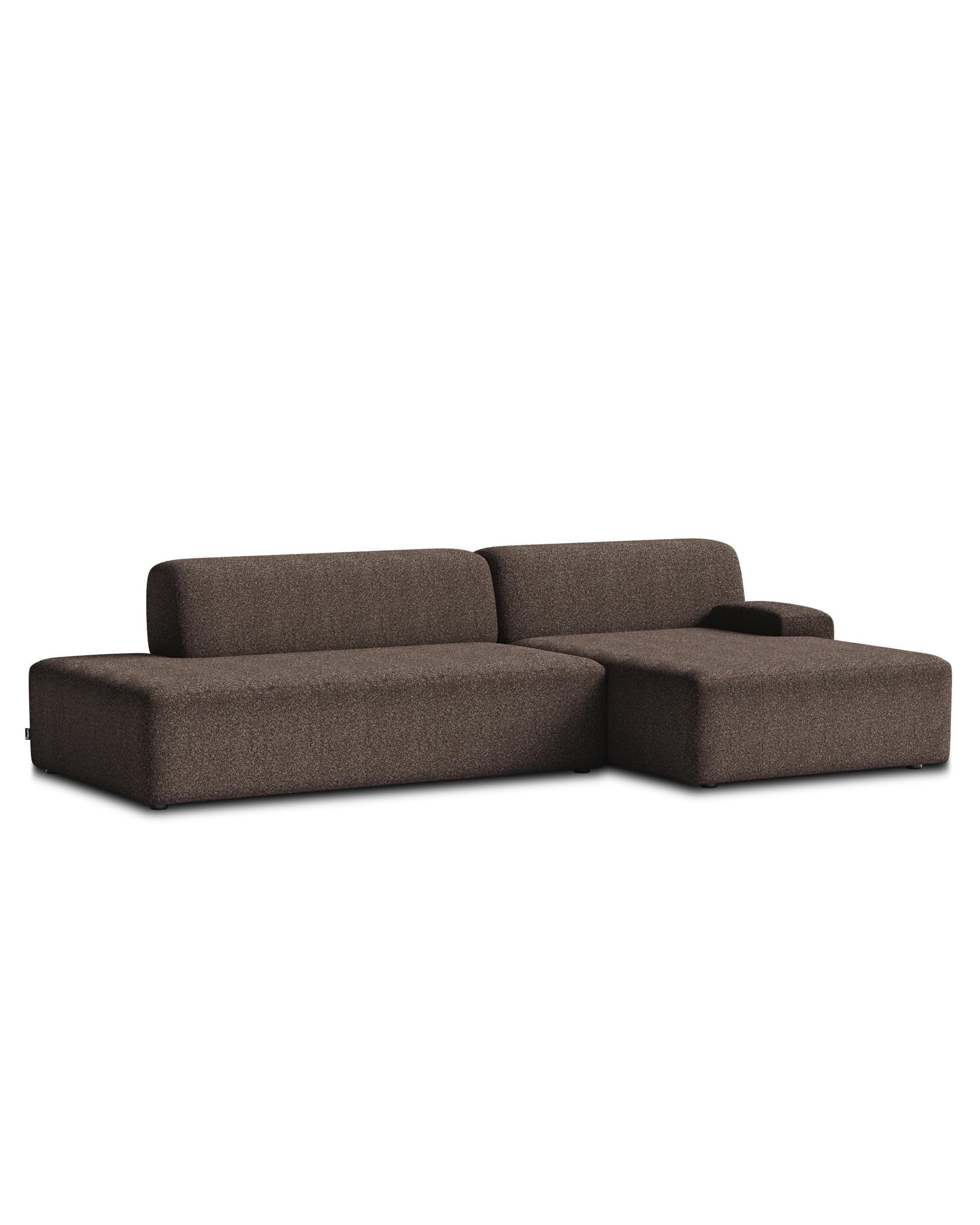 Sofa modułowa Umi narożna prawostronna 255 cm brązowy, Feum - 43598
