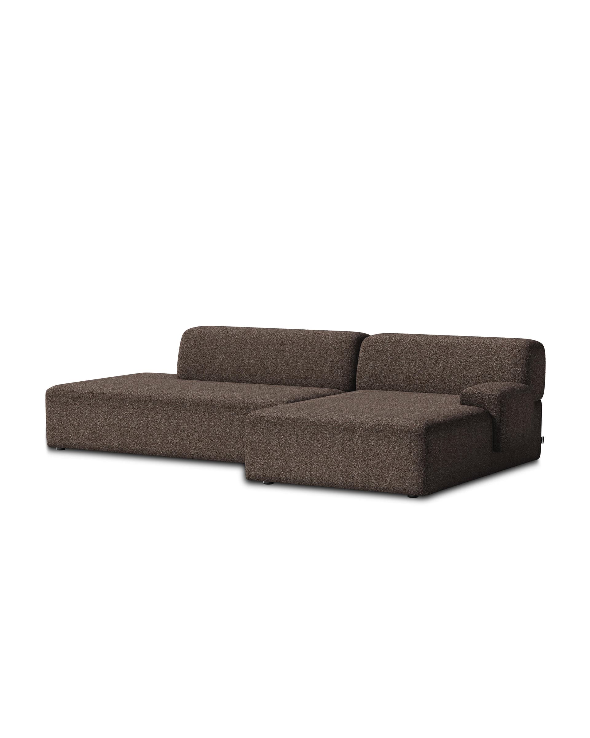 Sofa modułowa Umi narożna prawostronna 255 cm brązowy, Feum - 34551