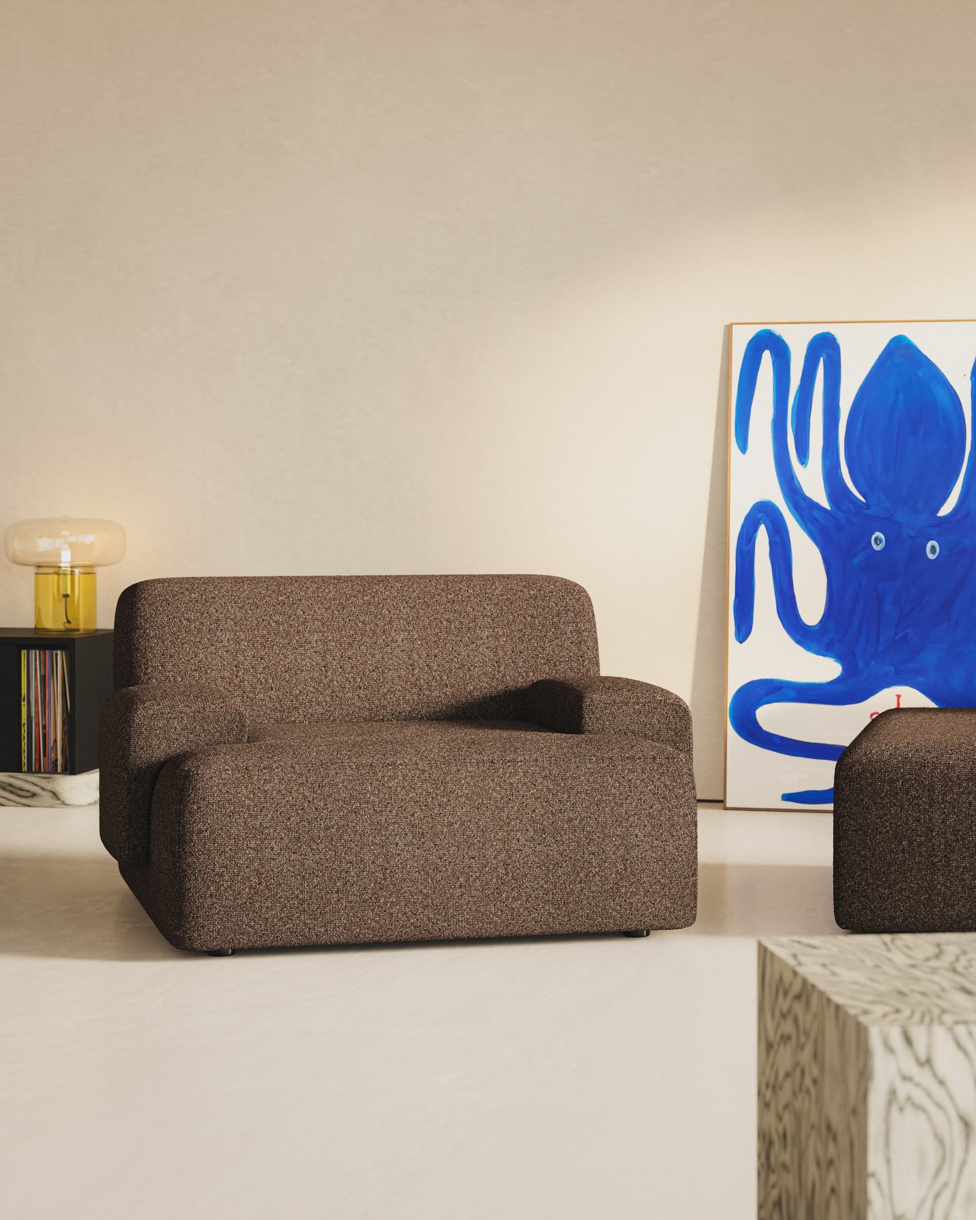 Fotel Umi brązowy, Feum - 34538