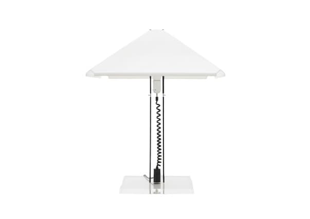 Desk lamp, mid-century modern, white, metal, Denmark, 1970s - DIMENSION