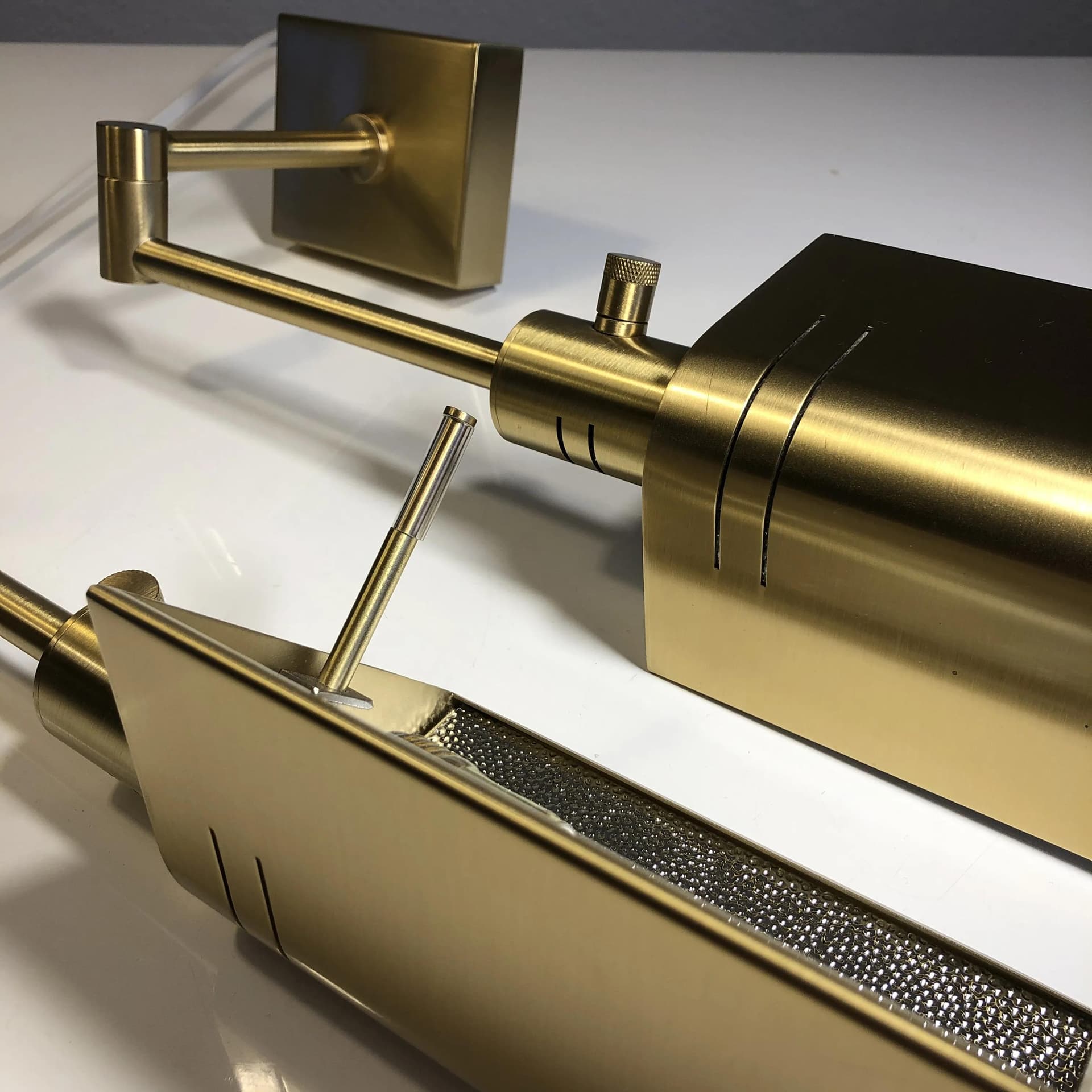 Para kinkietów, mosiądz złoty, Knapstein, Niemcy, lata 80. - 34584