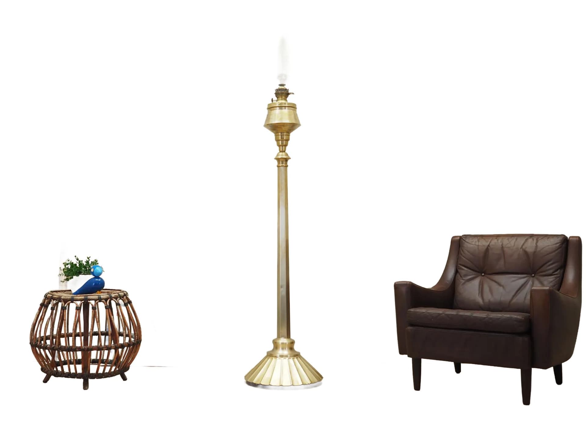 Lampa naftowa, złoty metal, Ehrich & Graetz, Niemcy, lata 20. - 34703