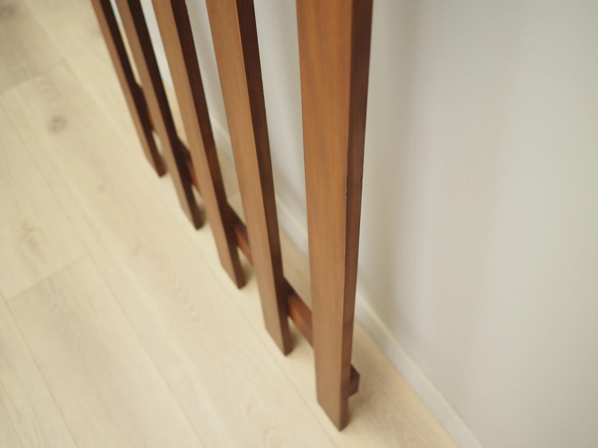 Wall-mounted rack, orange teak, Denmark, 1970s - 34953