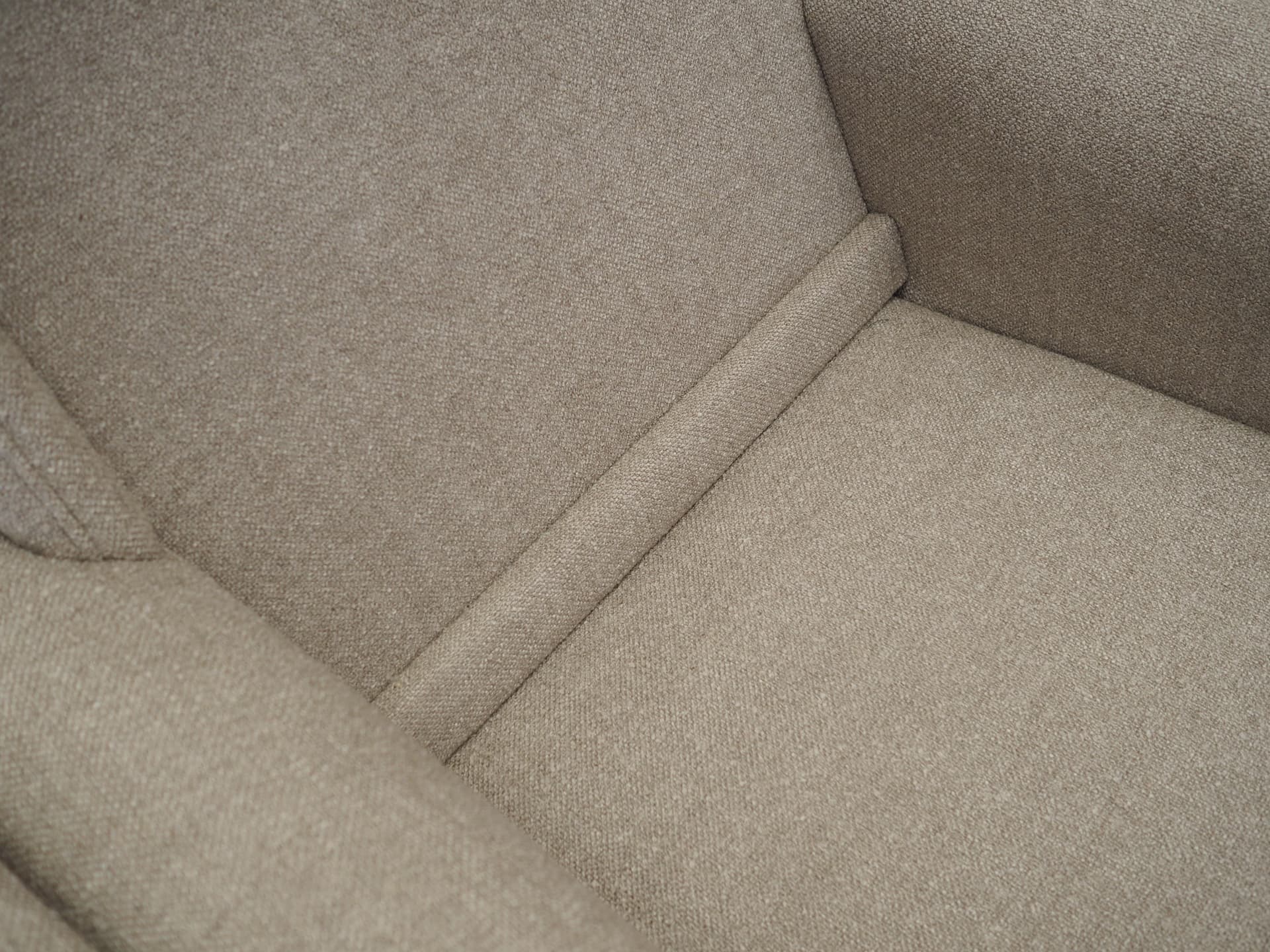 Armchair, beige boucle, teak, by A. Christiansen, Denmark, 1960s. - 63506