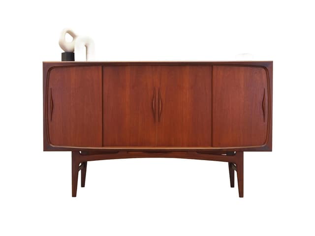Highboard, teak brązowy, Dania, lata 70. - WYMIARY