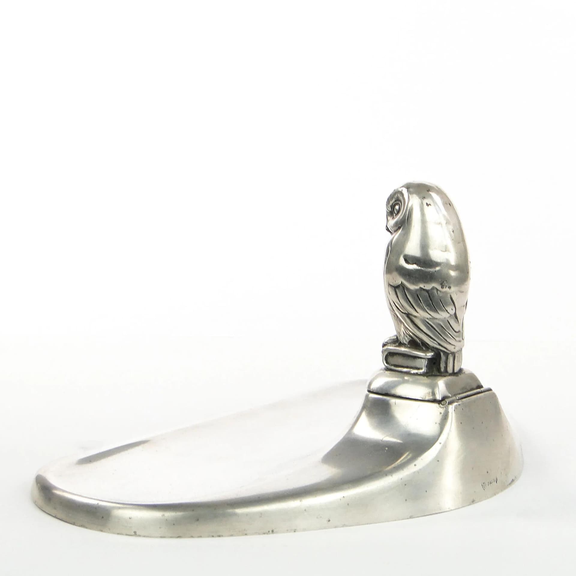 Kałamarz Art Deco, srebrny mosiądz, Antique Madsen & T BAAGOES, Dania, lata 20. - 35013