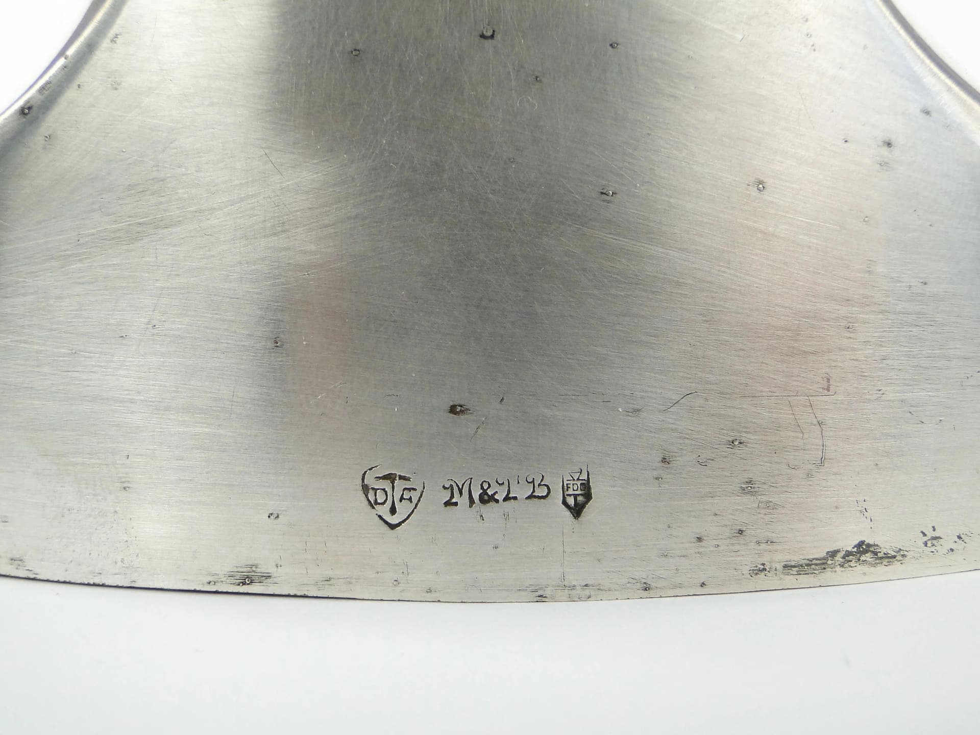 Kałamarz Art Deco, srebrny mosiądz, Antique Madsen & T BAAGOES, Dania, lata 20. - 35012