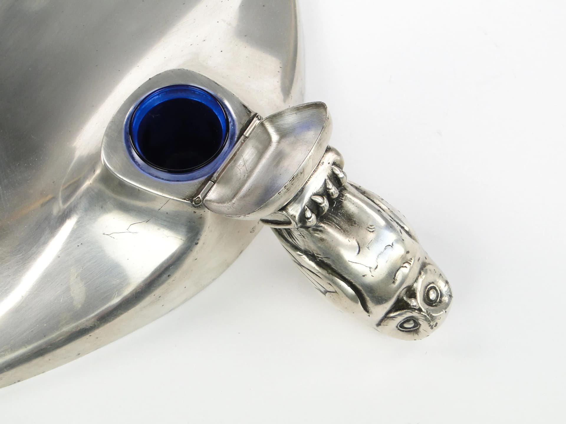 Kałamarz Art Deco, srebrny mosiądz, Antique Madsen & T BAAGOES, Dania, lata 20. - 35015