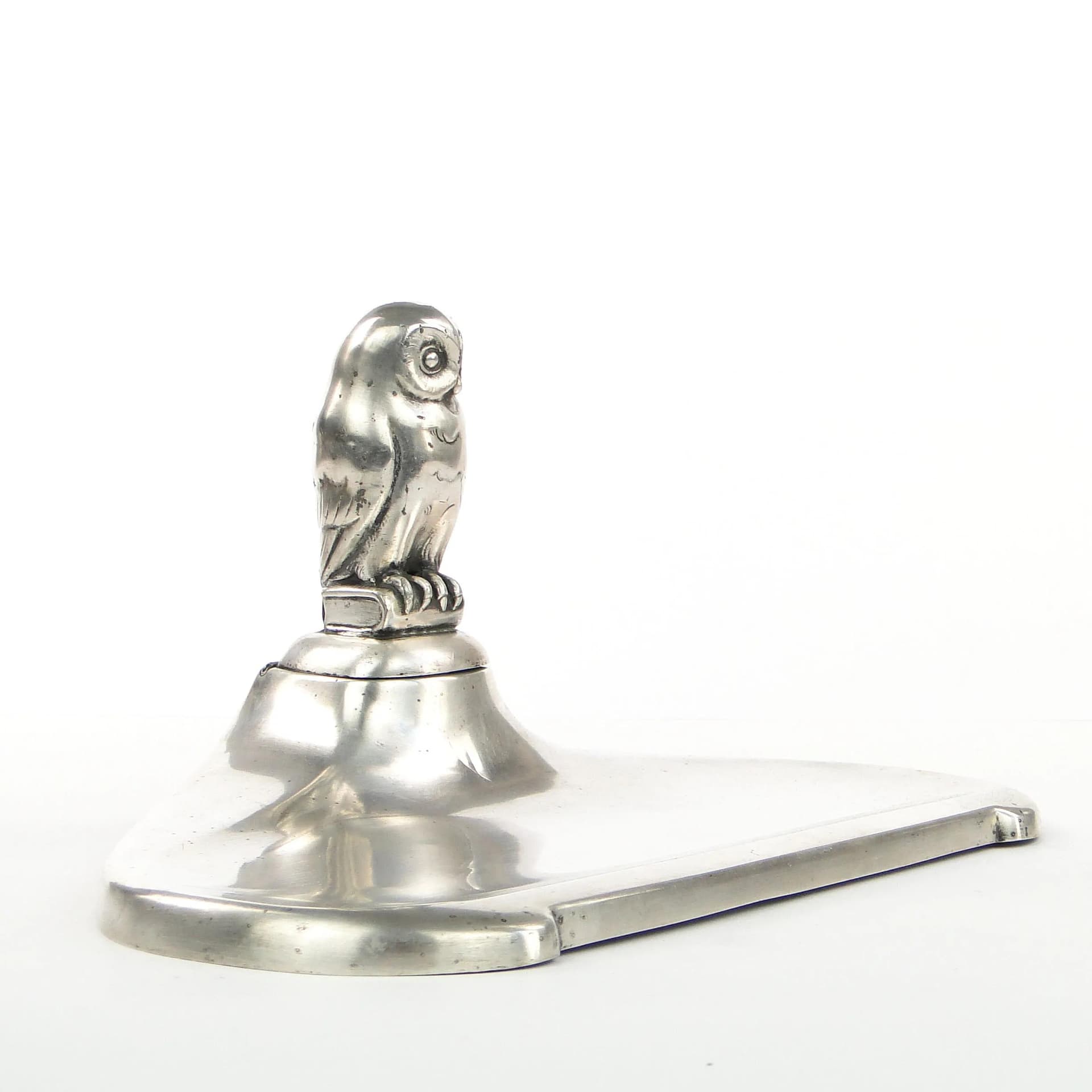 Kałamarz Art Deco, srebrny mosiądz, Antique Madsen & T BAAGOES, Dania, lata 20. - 35011