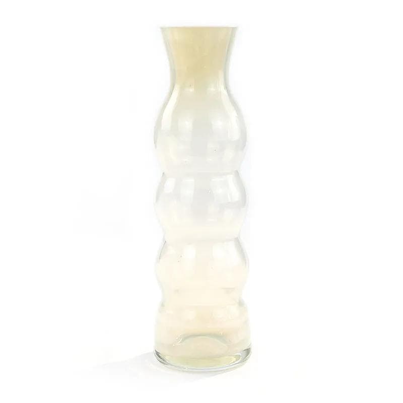 Wazon Bałwanek, szkło ivory white, proj. K. Krawczyk, Polska, lata 70. - 35001