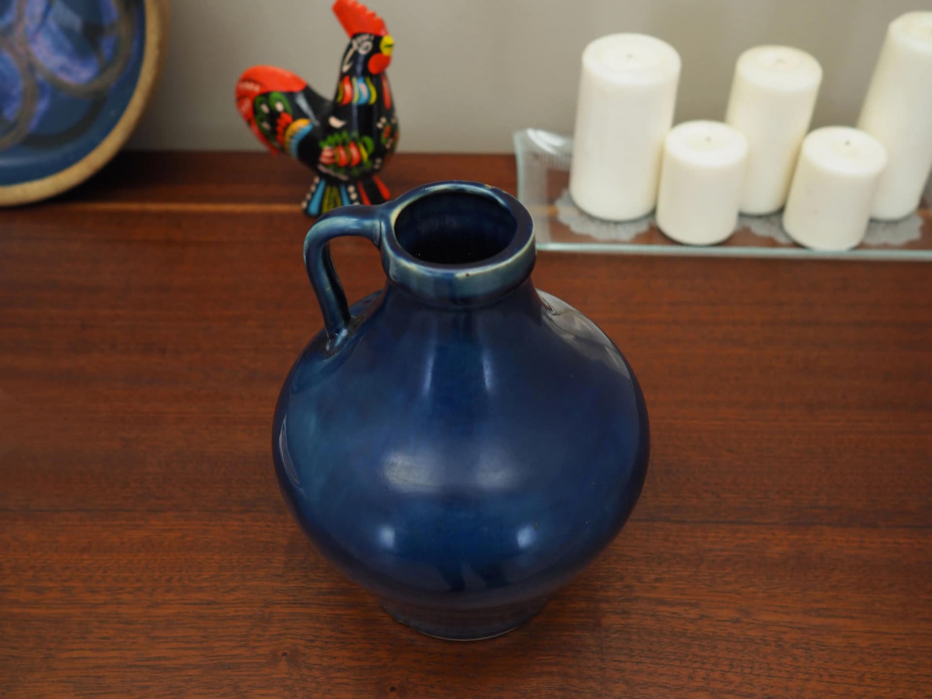 Jug, blue ceramics, Germany, 1970s - 35077