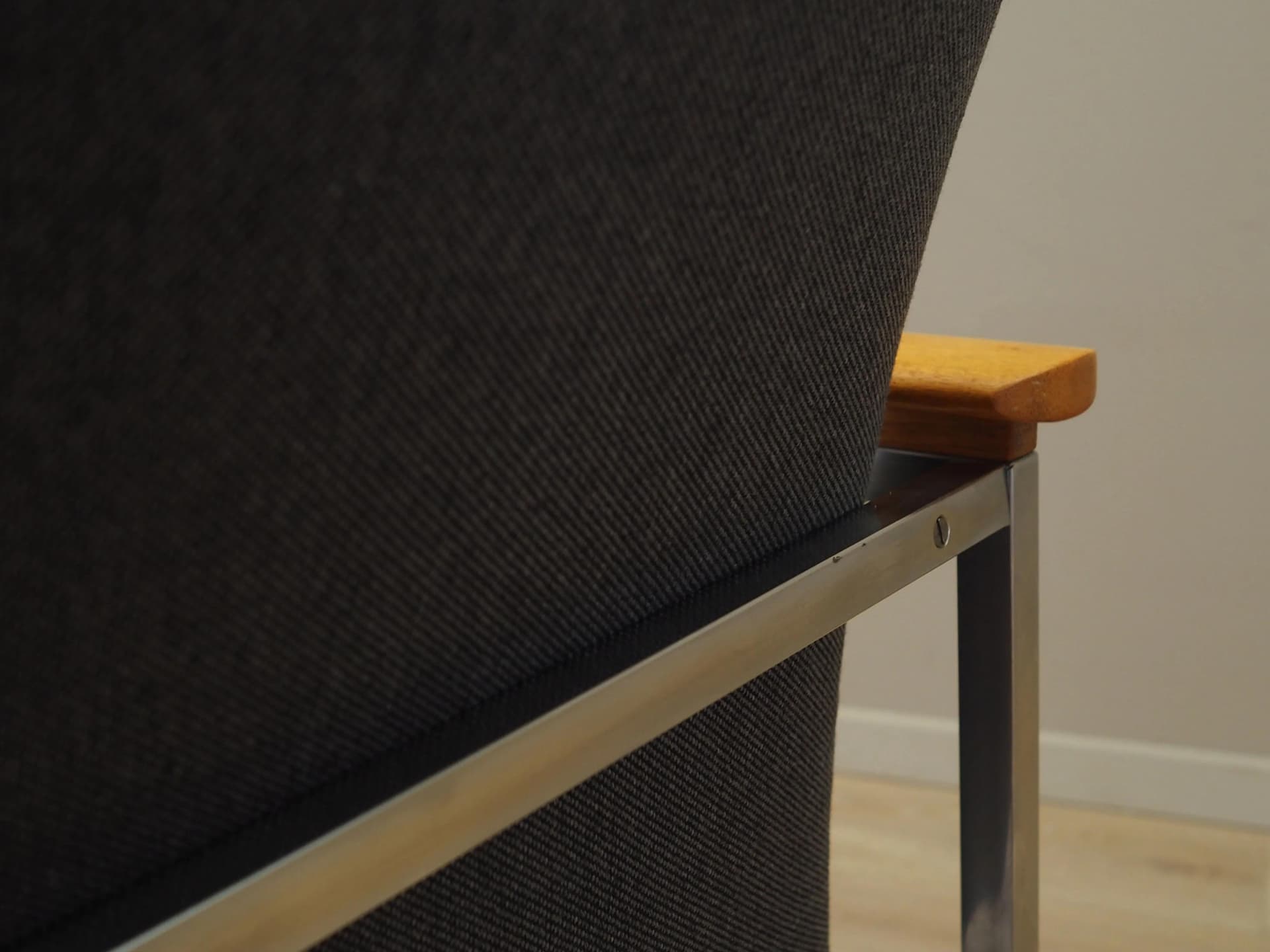 Fotel szary, metal, proj. S. Bernadotte, France & Son, Dania, lata 60. - 35050