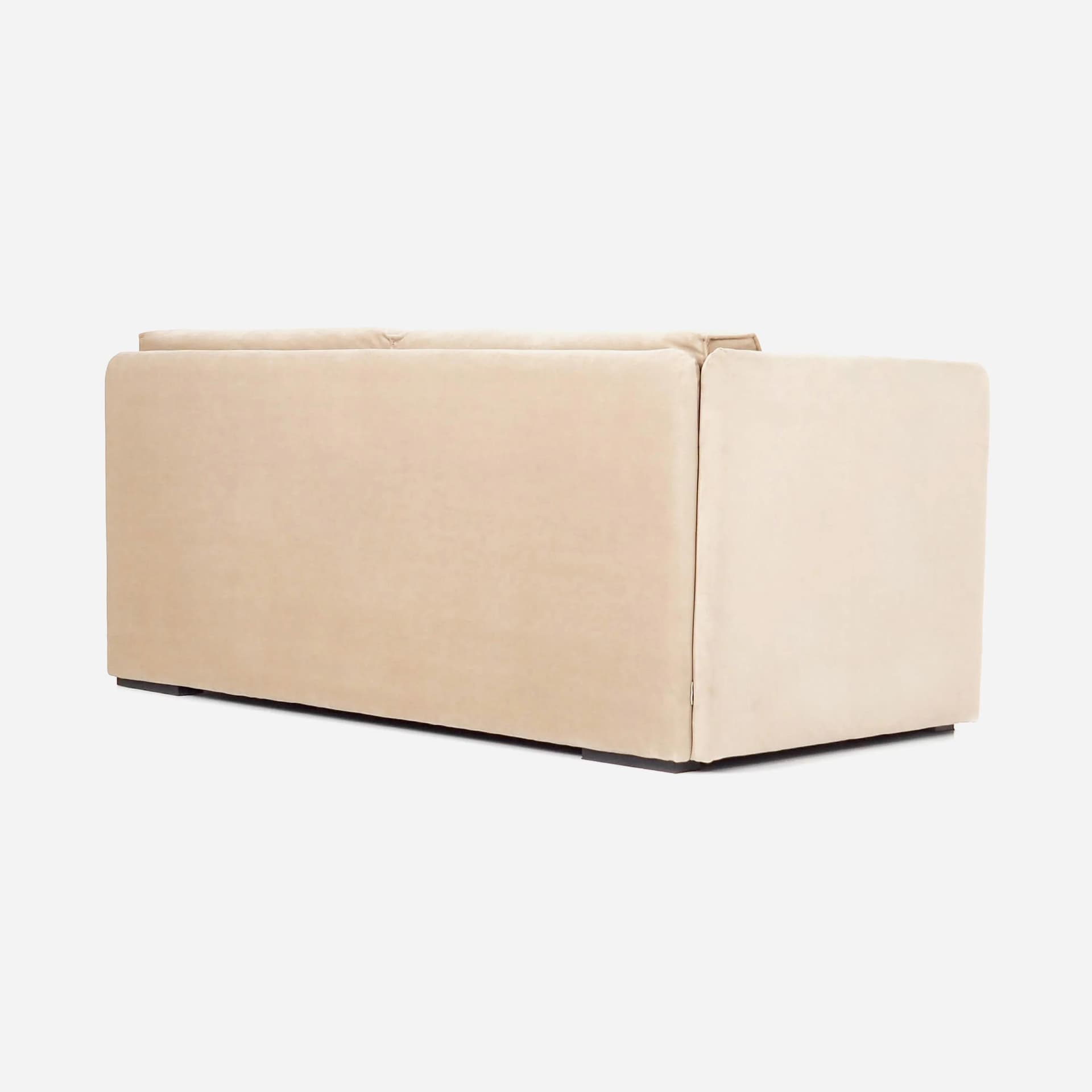 Sofa HAGA, beżowy velvet, Polska, lata 90. - 35254