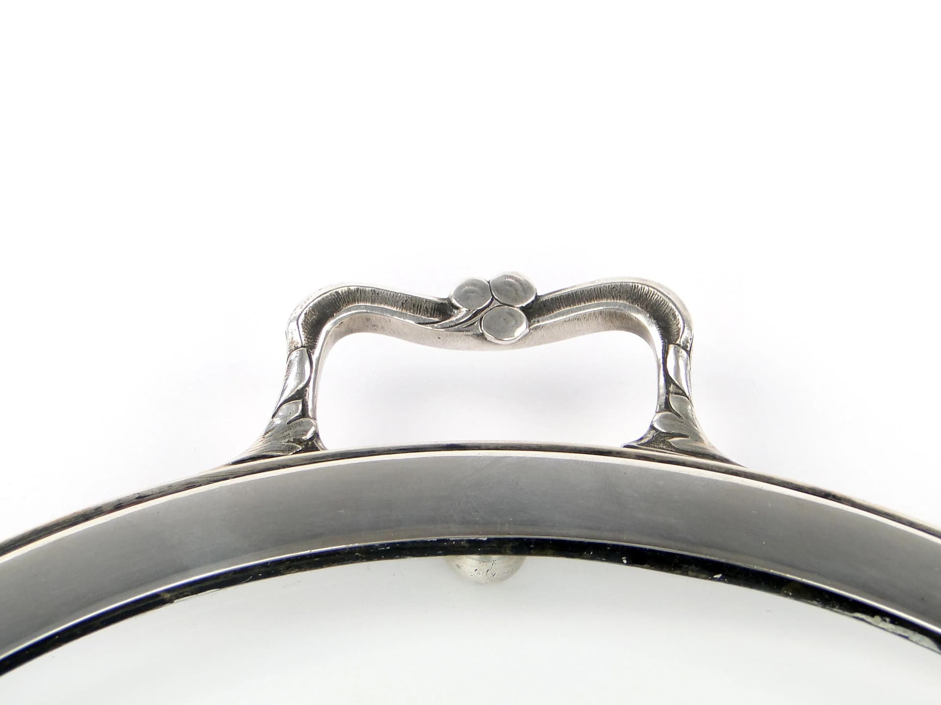 Taca secesyjna, srebro, mosiądz, cyna, szkło, Argentor, Austria, początek XX w. - 35404