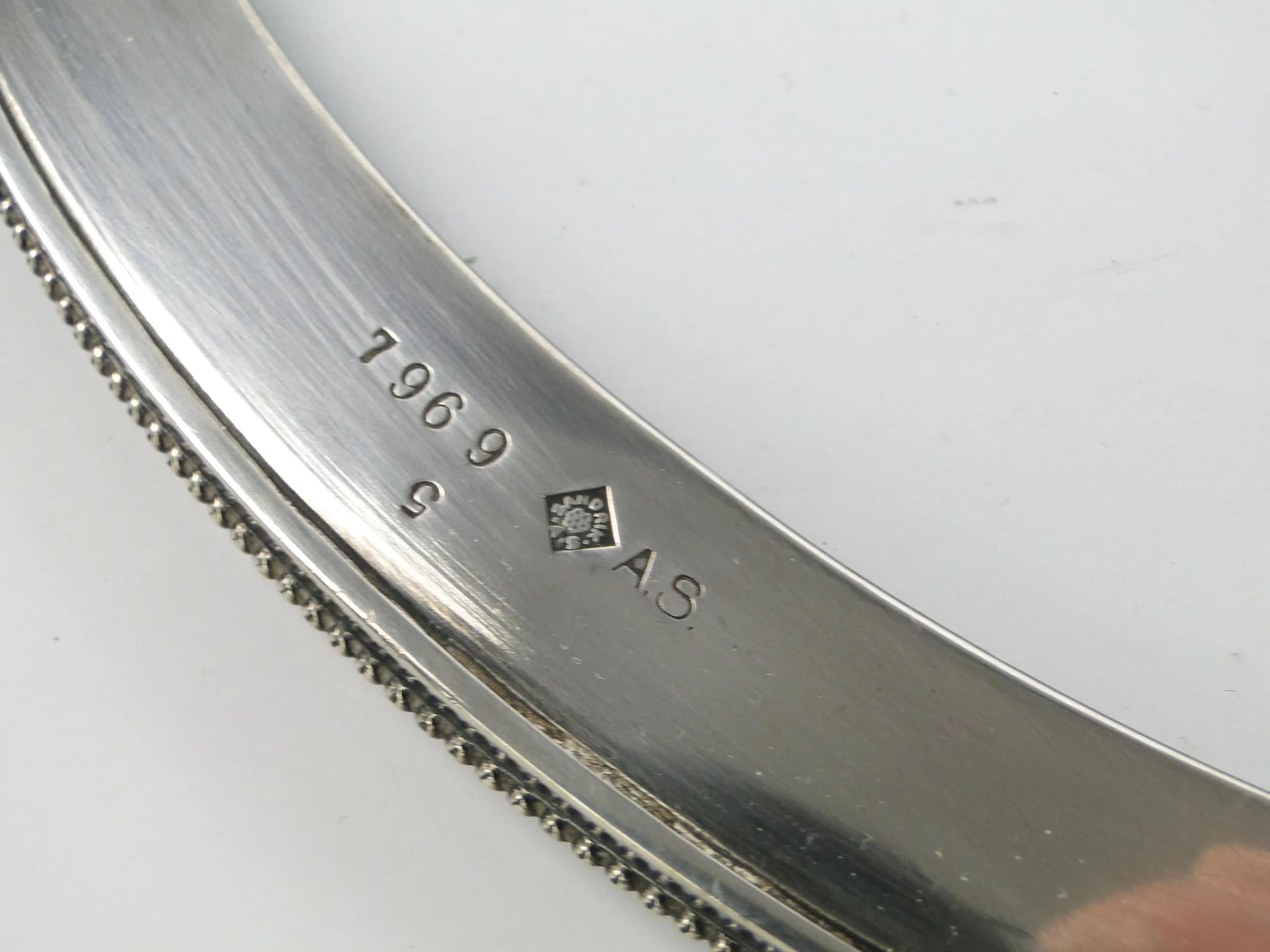 Taca secesyjna, srebro, mosiądz, cyna, szkło, Argentor, Austria, początek XX w. - 35408