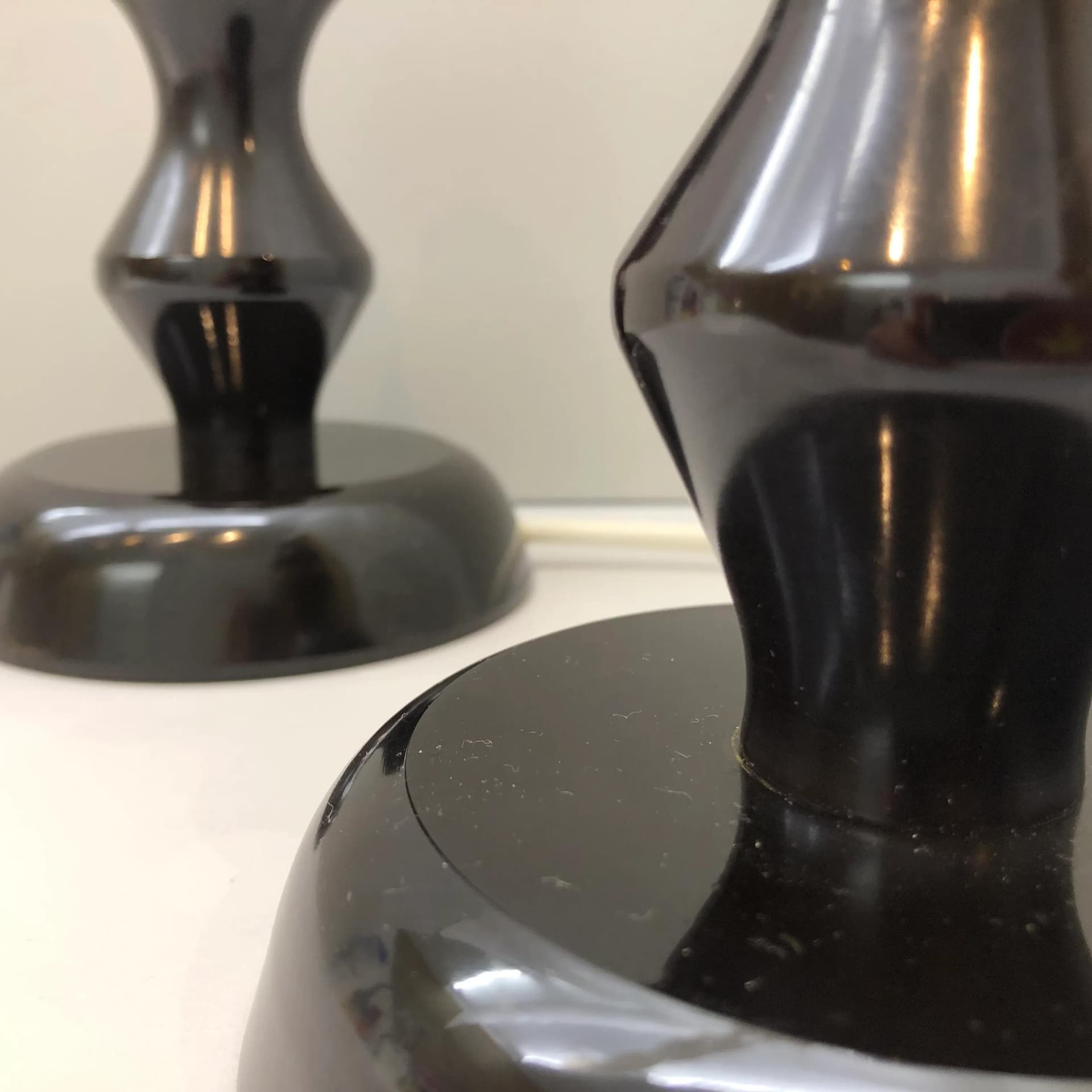 Pair of bedside lamps, black bakelite, VEB Stadtilm Ruhla, Germany, 1970s. - 35306