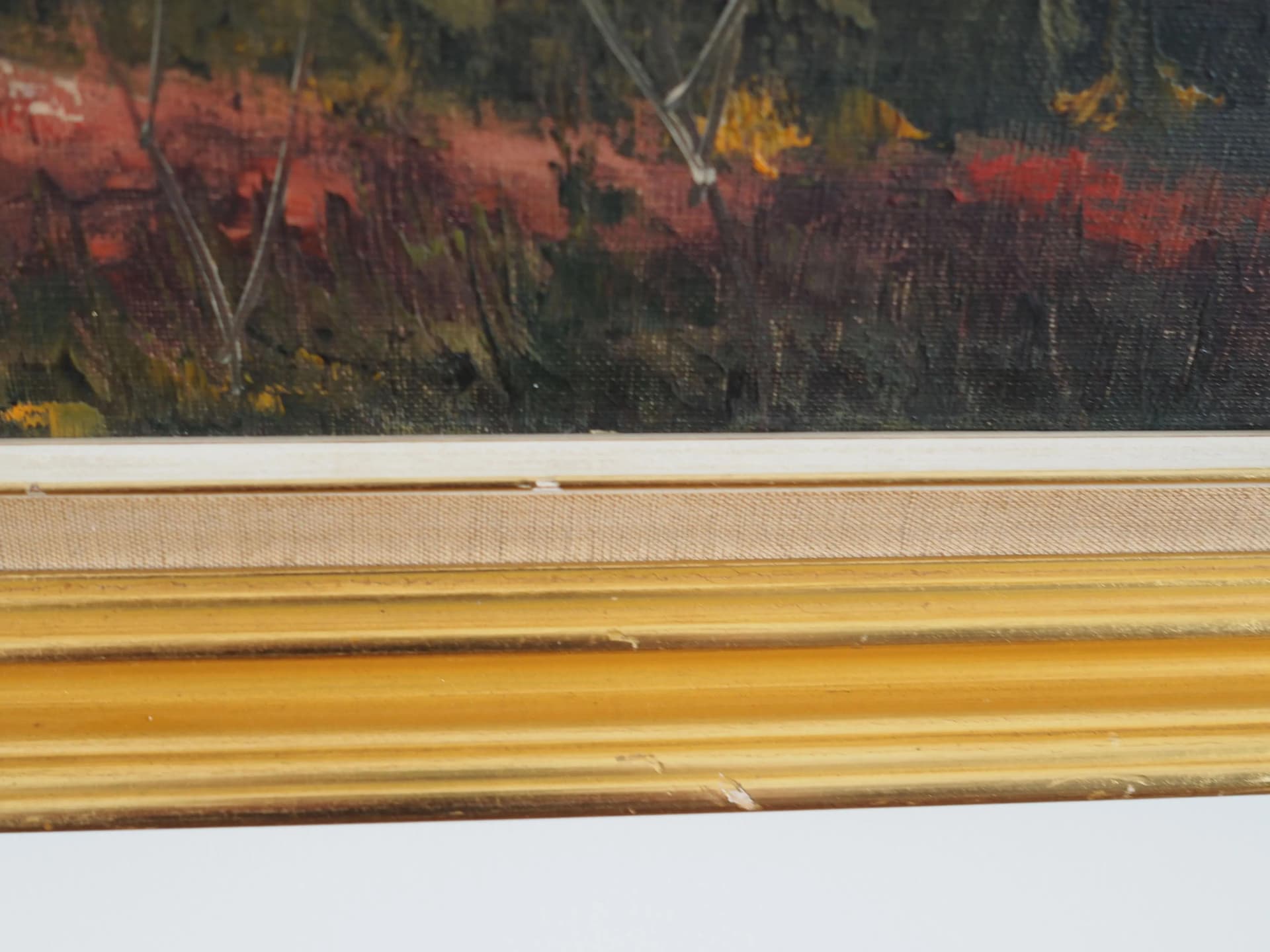 Painting In the Depth of the Forest, Scandinavian, green, oil on canvas, Poland, 1970s - 35472