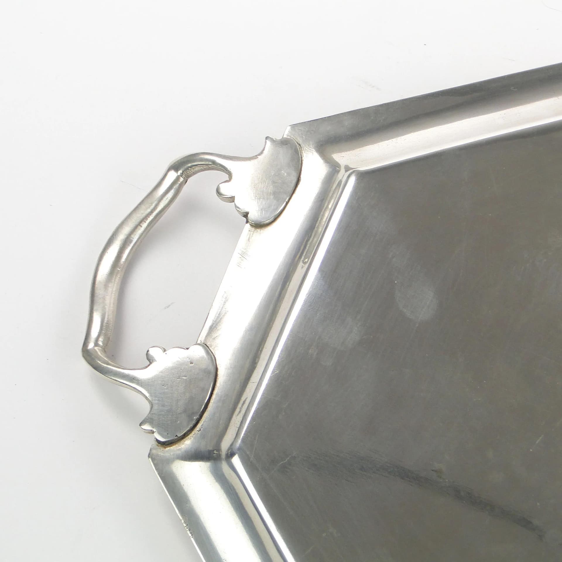 Taca serwisowa, srebrny mosiądz, posrebrzany, Marcin Jarra, Polska, XIX w. - 35340