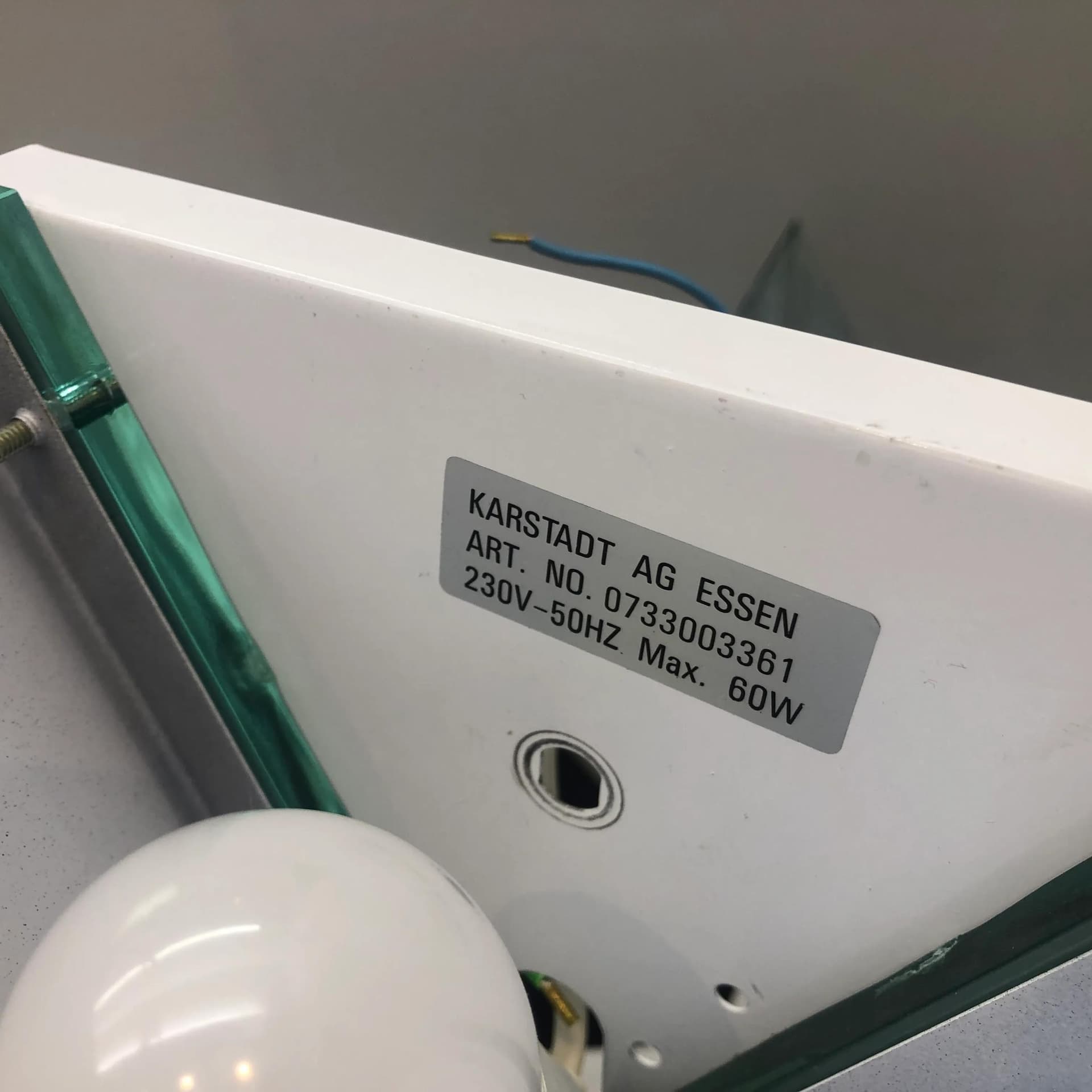 komplet kinkietów postmodernistycznych, metal czarny, akryl transparentny, Niemcy, lata 90. - 35280