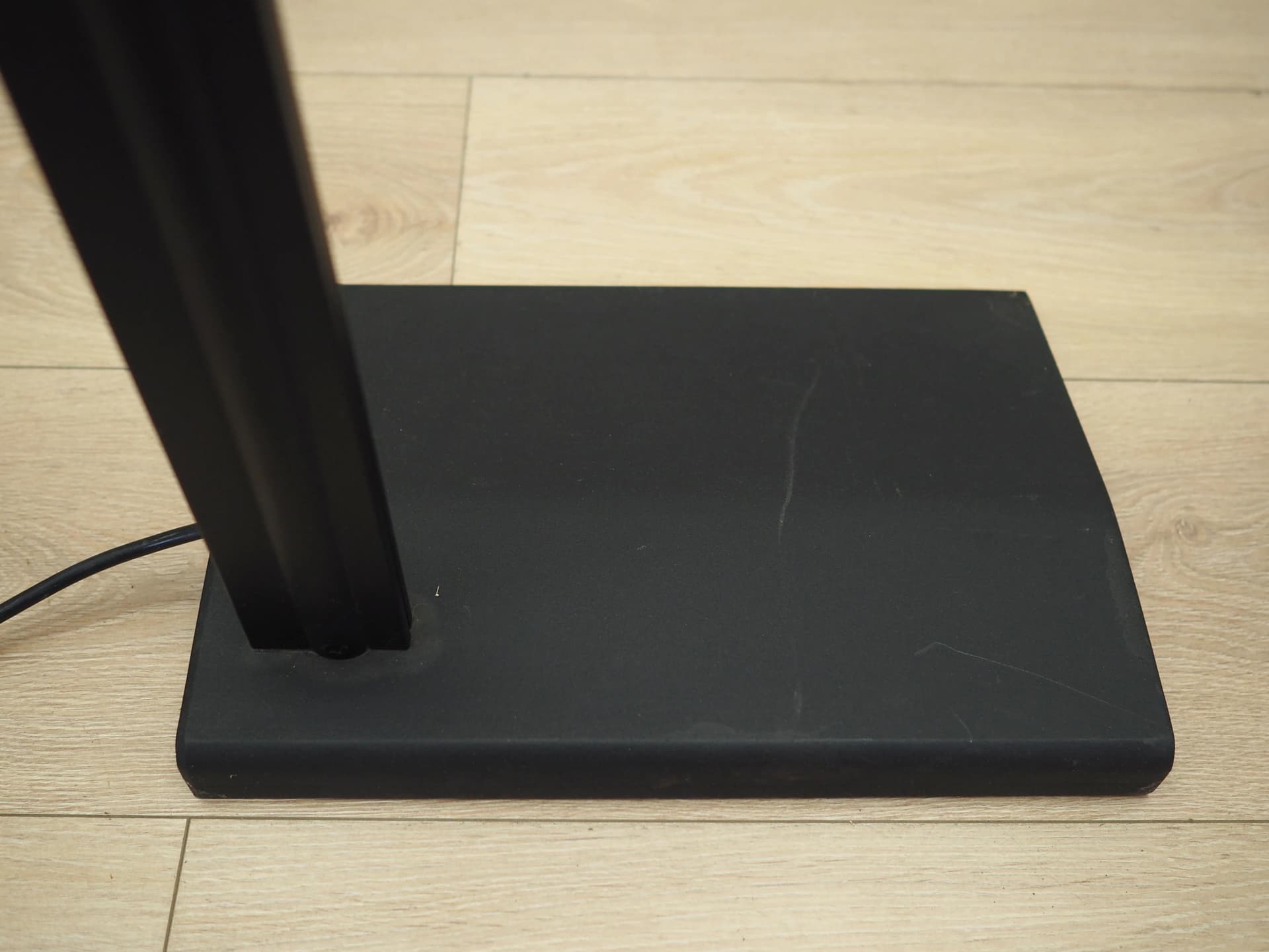 Floor lamp, black metal, glass, Italy, 1990s. - 35466