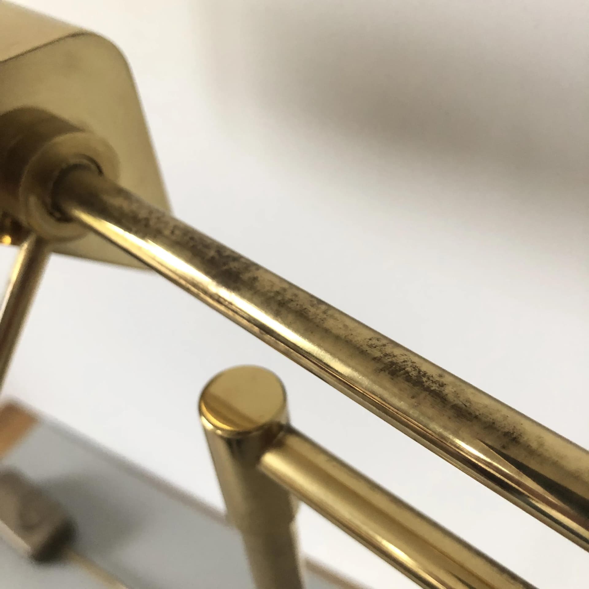 Desk lamp, golden brass, GKS Leuchten, Germany, 1970s. - 35516