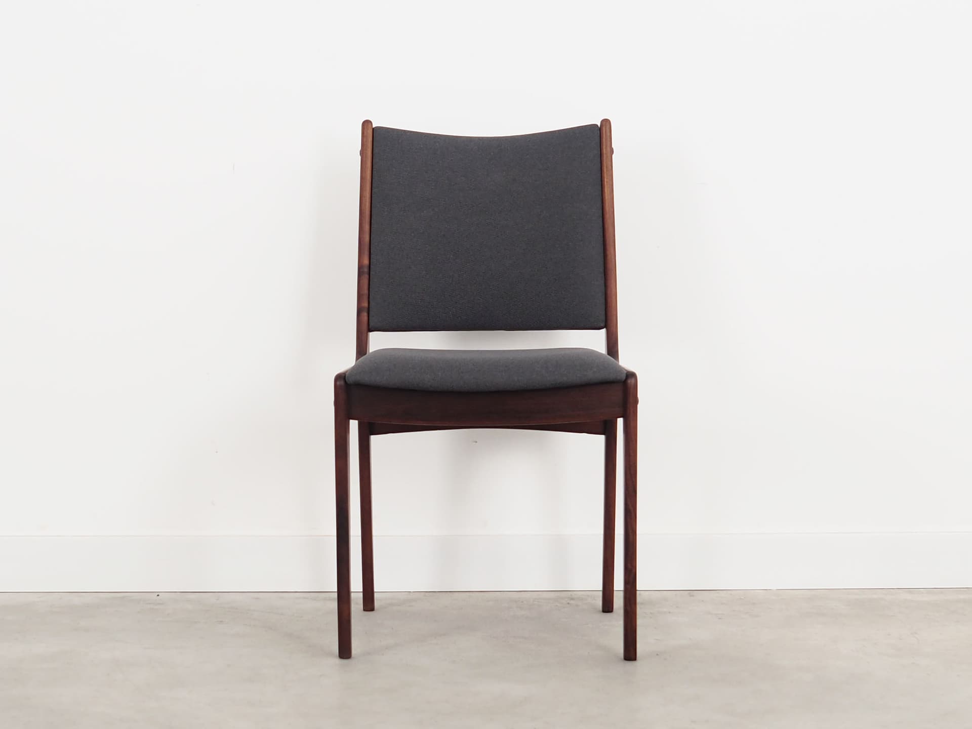 Set of six dining chairs, rosewood, grey fabric, by J. Andersen, Denmark, 1960s - 63403