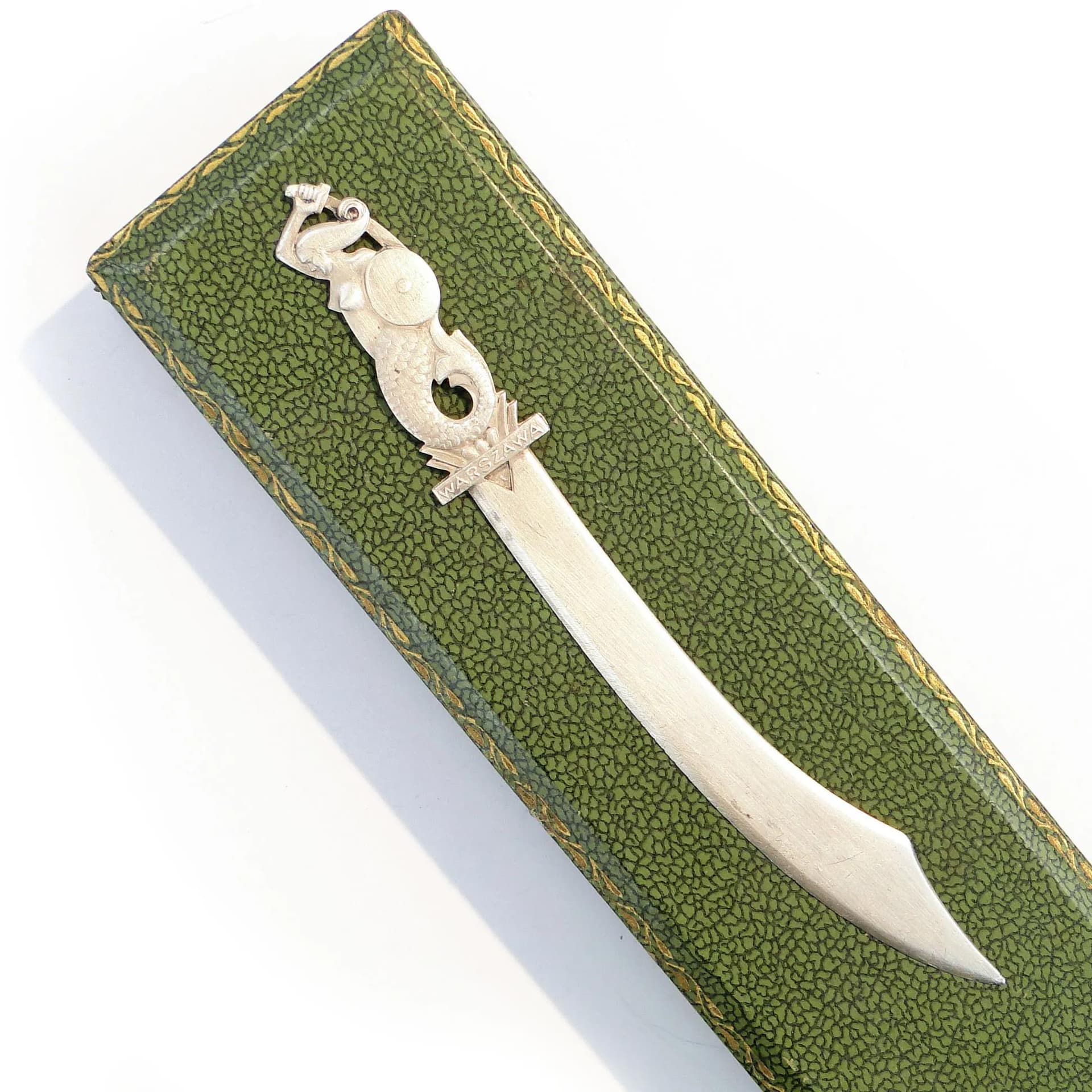 Nożyk do listów Syrenka, srebro, Rytosztuka, Polska, lata 60. - 35557