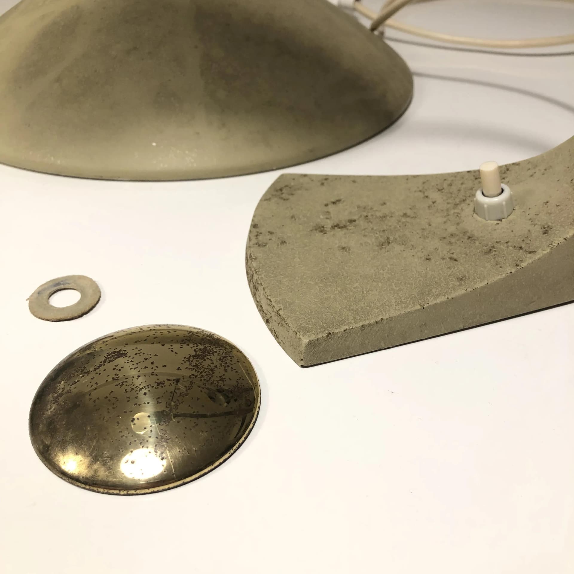 Lampka biurkowa, beżowy, stal aluminium, JP Leuchten, Niemcy, lata 60. - 35659