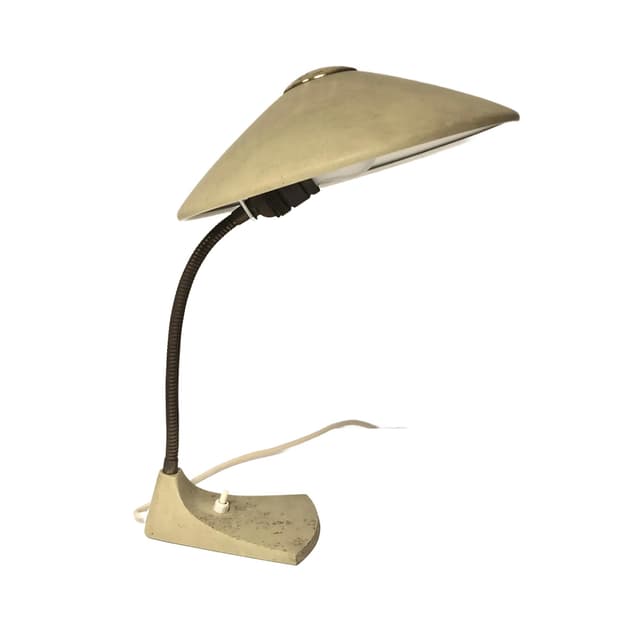 Lampka biurkowa, beżowy, stal aluminium, JP Leuchten, Niemcy, lata 60. - WYMIARY