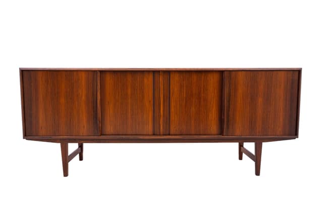 Ciemnobrązowa komoda sideboard, Dania, lata 60. - WYMIARY