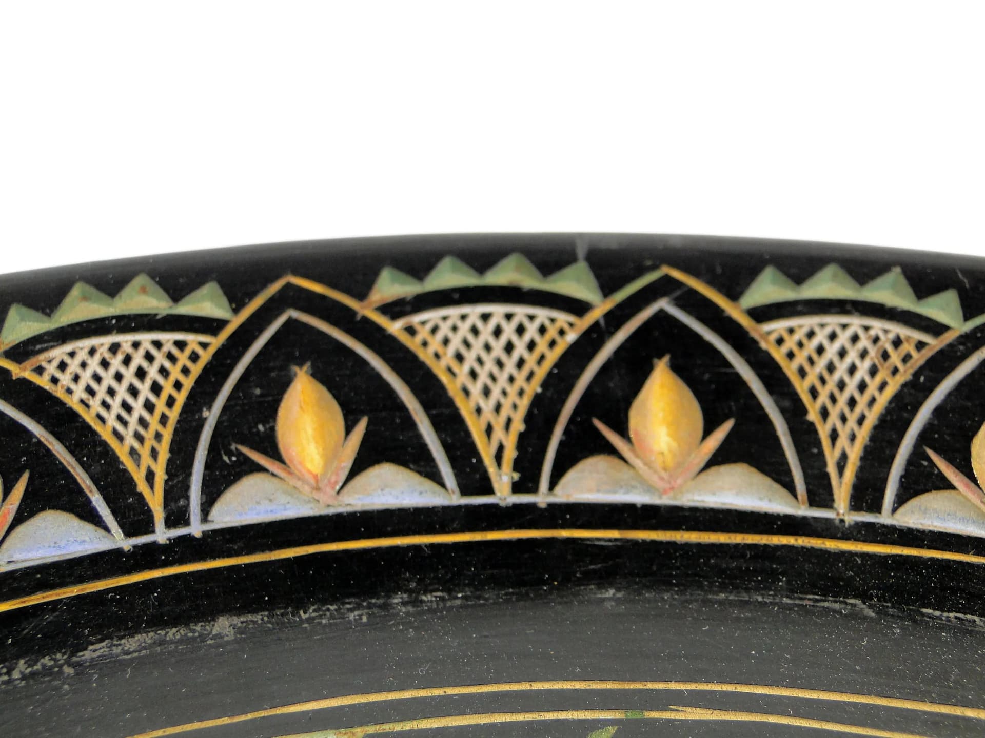 Talerz dekoracyjny, Szkoła Zakopiańska, czarny, drewno, Polska, lata 20. - 35723