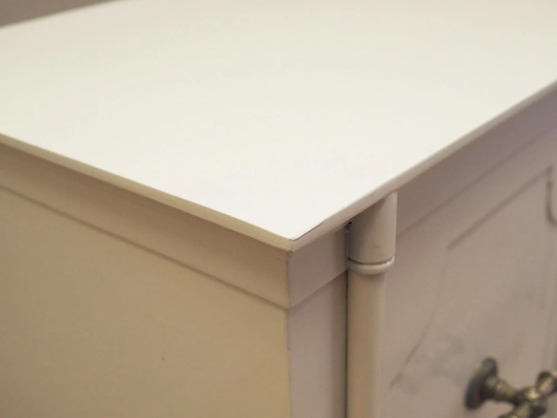 Scandinavian Safe, ivory steel, dark pine, Denmark, 1950s - 35778