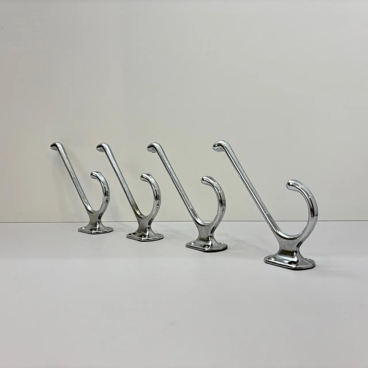 Chrome Wall Hook Set, Germany, 1970s - 35897
