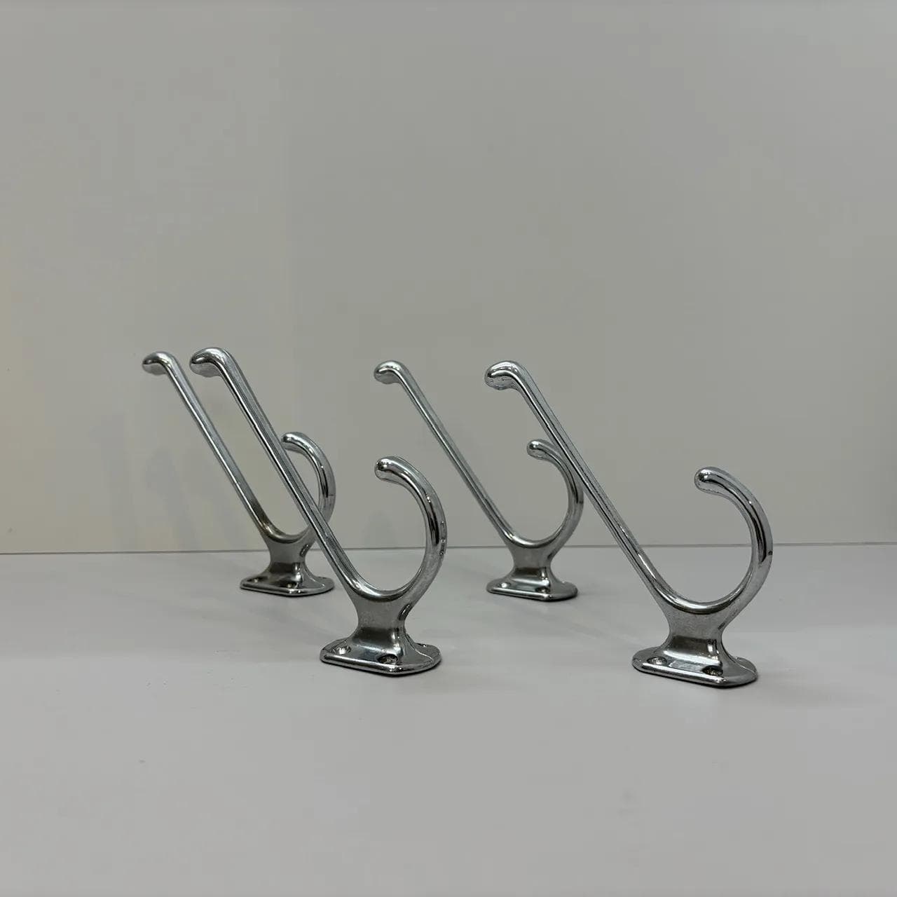 Chrome Wall Hook Set, Germany, 1970s - 35903
