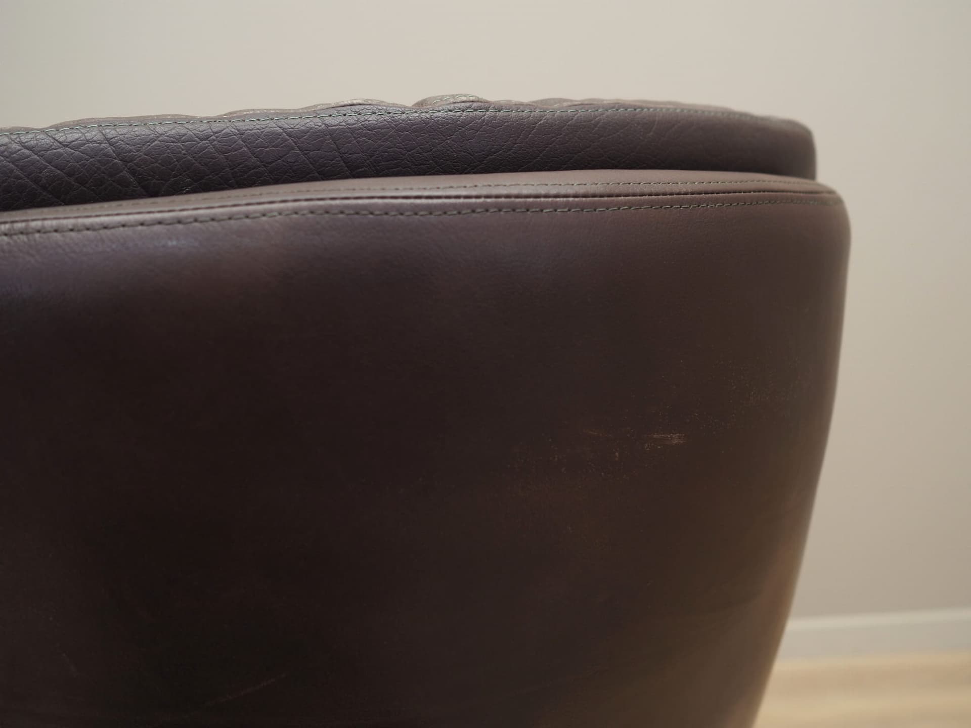Swivel armchair, dark brown leather, by H.W. Klein, Bramin, Denmark, 1960s - 58062