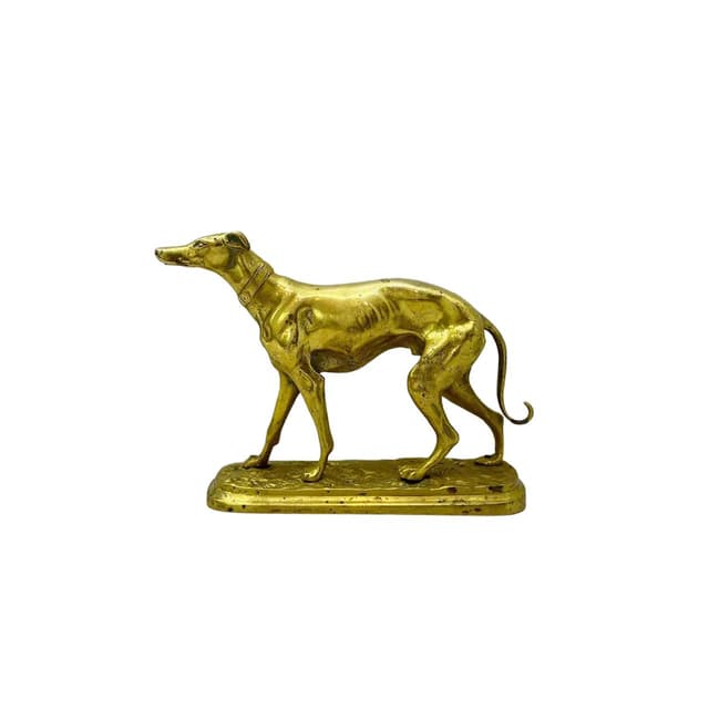 Figura Chart, mosiądz złoty, Niemcy, lata 60. - WYMIARY