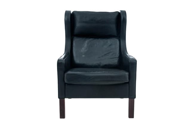 Czarny fotel Easy Chair, proj. B. Mogensen, Dania, lata 60. - WYMIARY