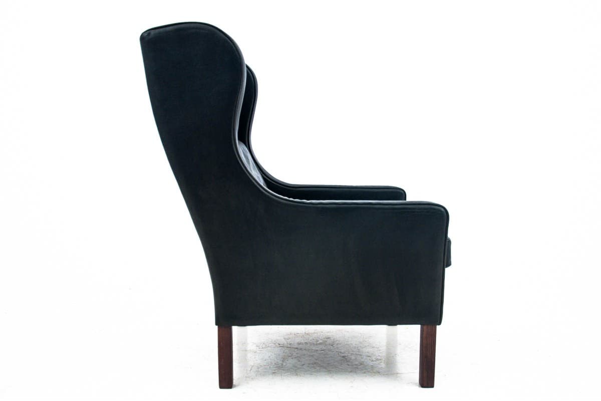 Czarny fotel Easy Chair, proj. B. Mogensen, Dania, lata 60. - 46137