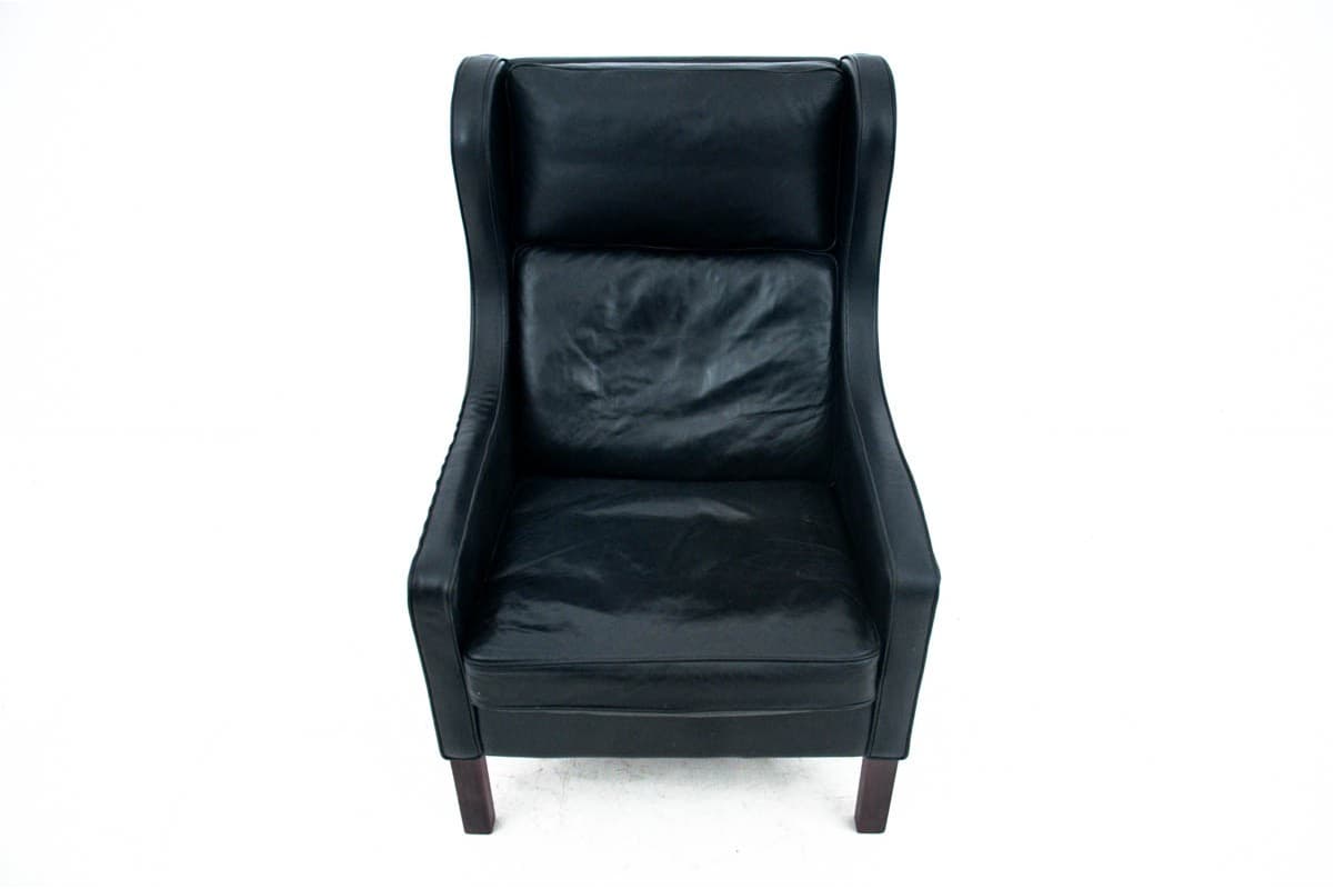 Czarny fotel Easy Chair, proj. B. Mogensen, Dania, lata 60. - 46128