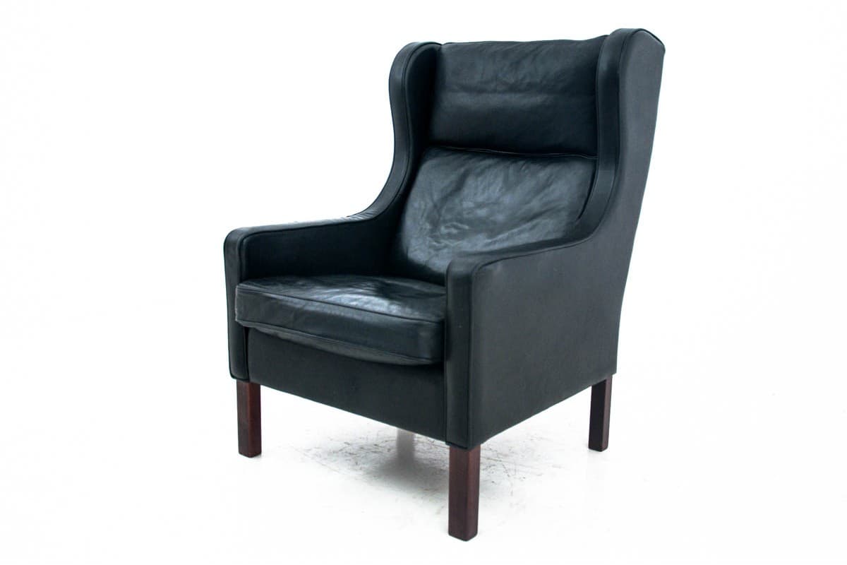 Czarny fotel Easy Chair, proj. B. Mogensen, Dania, lata 60. - 46130