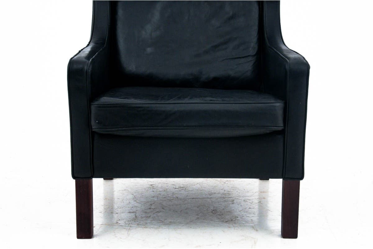 Czarny fotel Easy Chair, proj. B. Mogensen, Dania, lata 60. - 46133