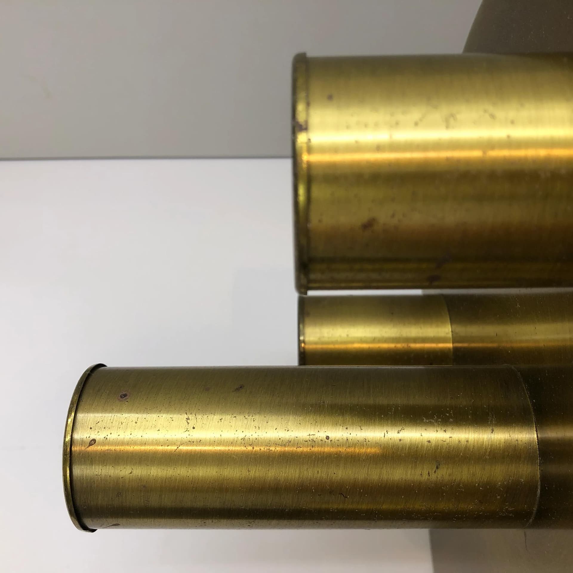 Pair of plafonds, golden brass, TZ Schmitz Leuchten, Germany, 1970s. - 36067