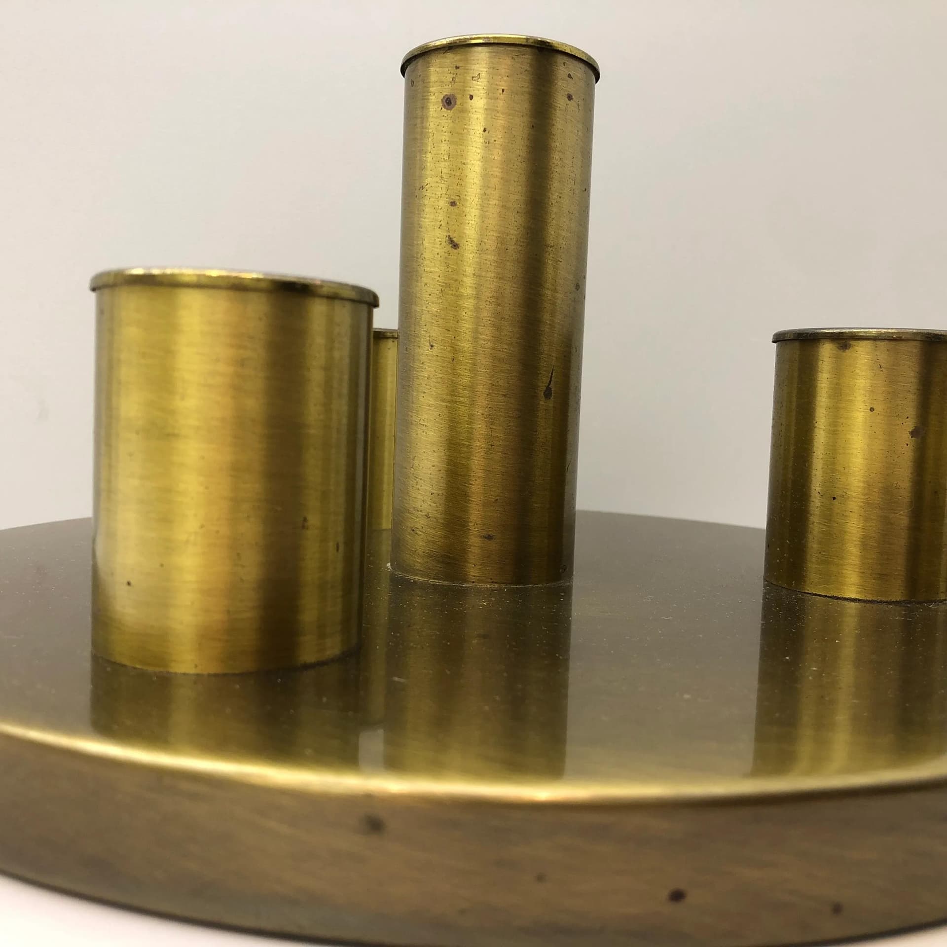 Pair of plafonds, golden brass, TZ Schmitz Leuchten, Germany, 1970s. - 36073
