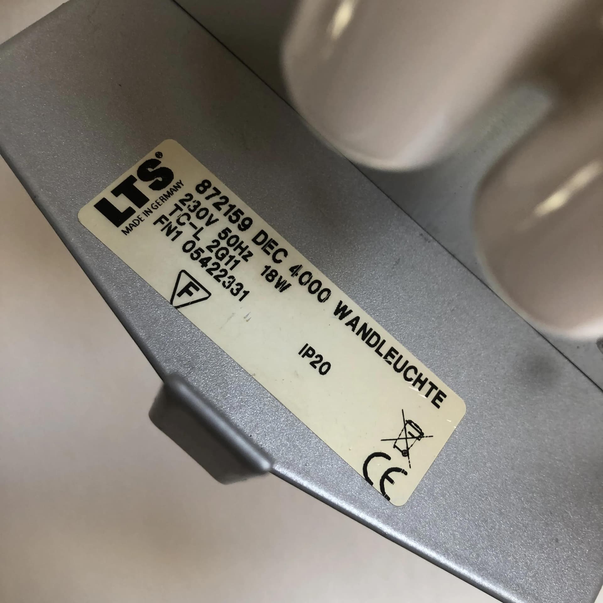 Pair of wall sconces, chrome, silver metal, LTS, Germany, 1990s. - 36062