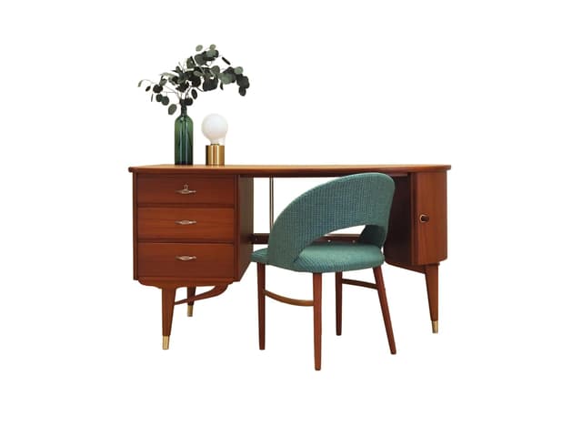 Desk, copper mahogany, mahogany, Norway, 1960s - DIMENSION
